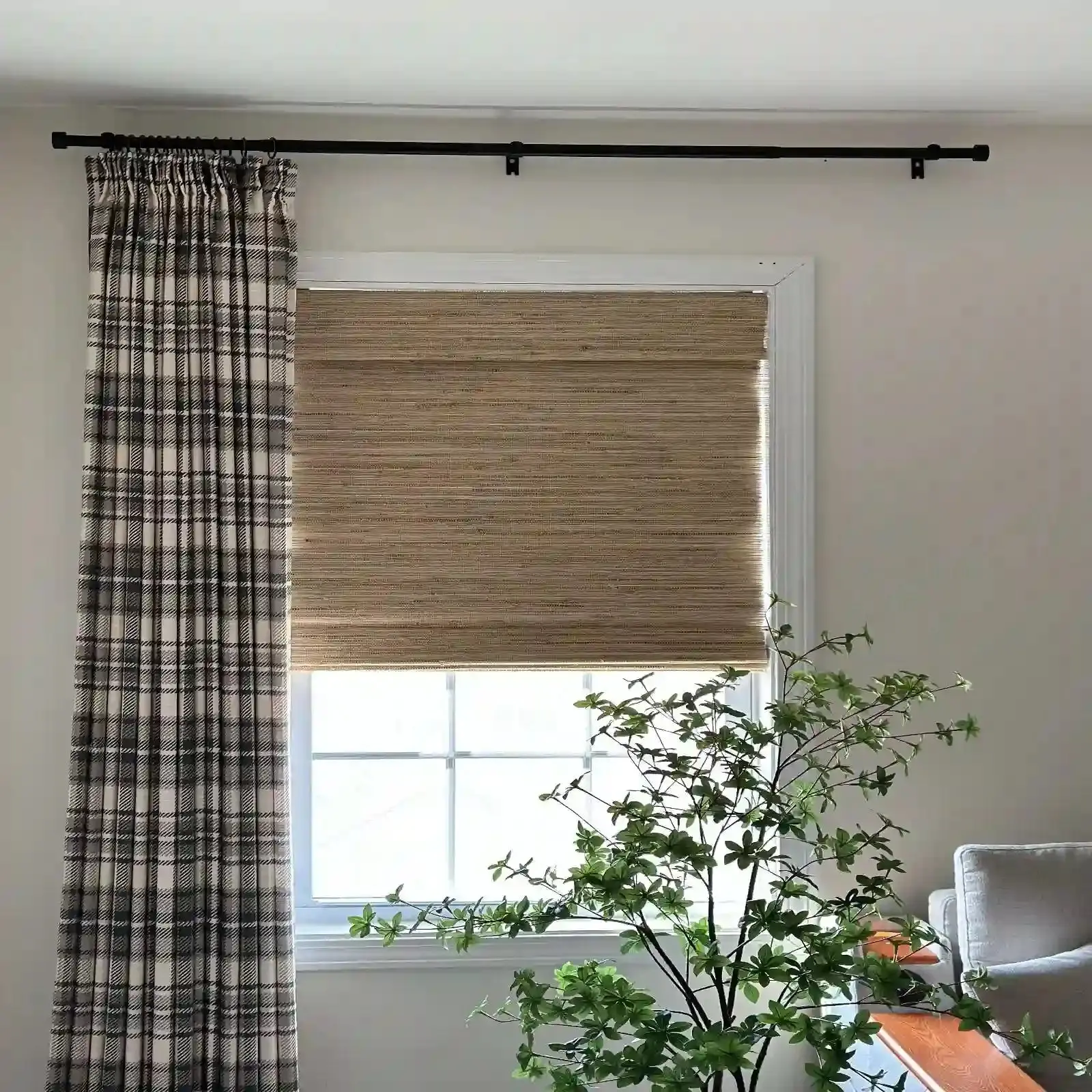 Lay Natural Jute Bamboo Woven Shade - Bark - Image 8