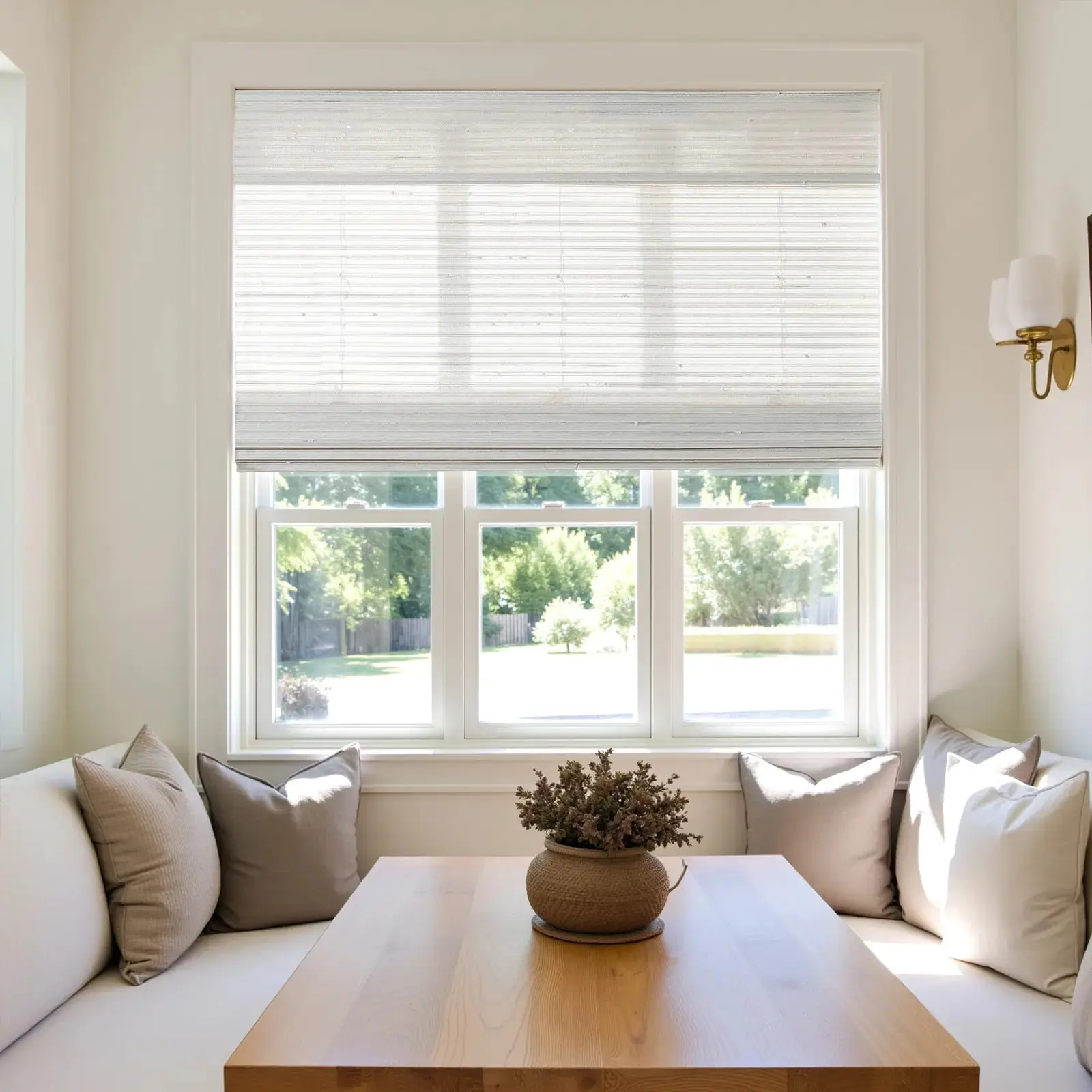 Lay Natural Paper Bamboo Woven Shade - Marble White - Image 20
