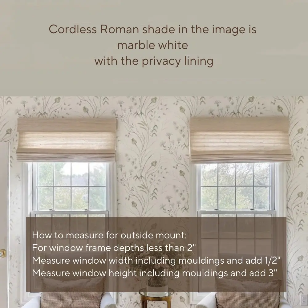 Lay Natural Paper Bamboo Woven Shade - Marble White - Image 22