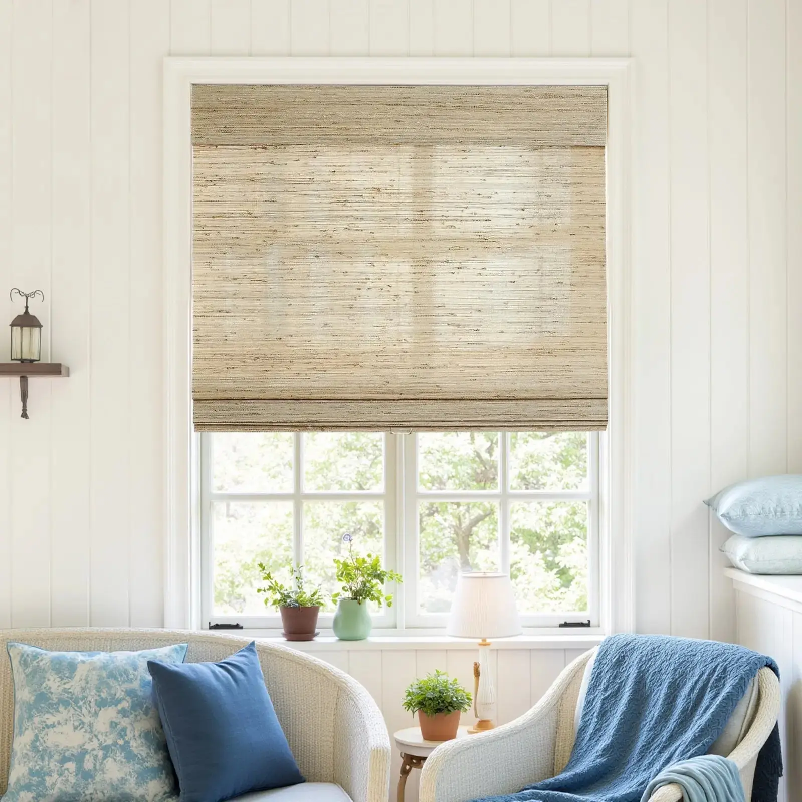Lay Natural Ramie Bamboo Woven Shade - Beige - Image 8