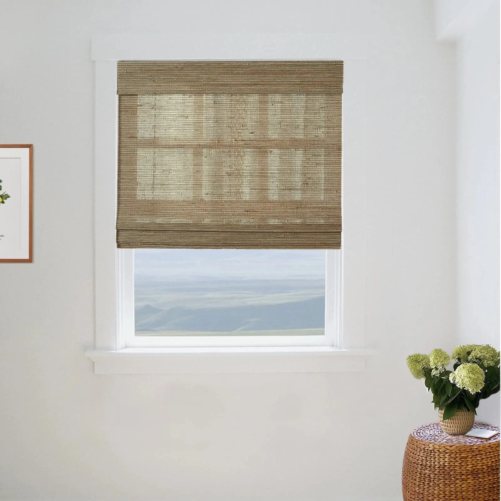 Lay Natural Ramie Bamboo Woven Shade - Brown - Image 11