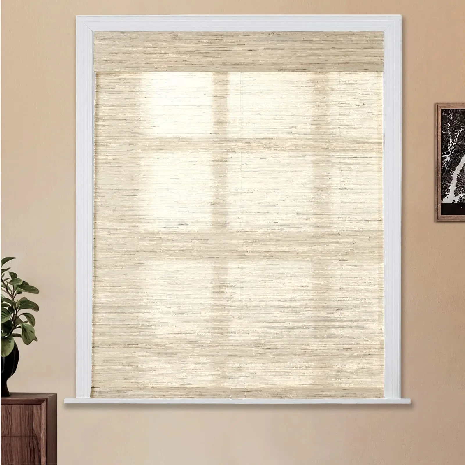 Lay Natural Ramie Bamboo Woven Shade - Cashew - Image 13