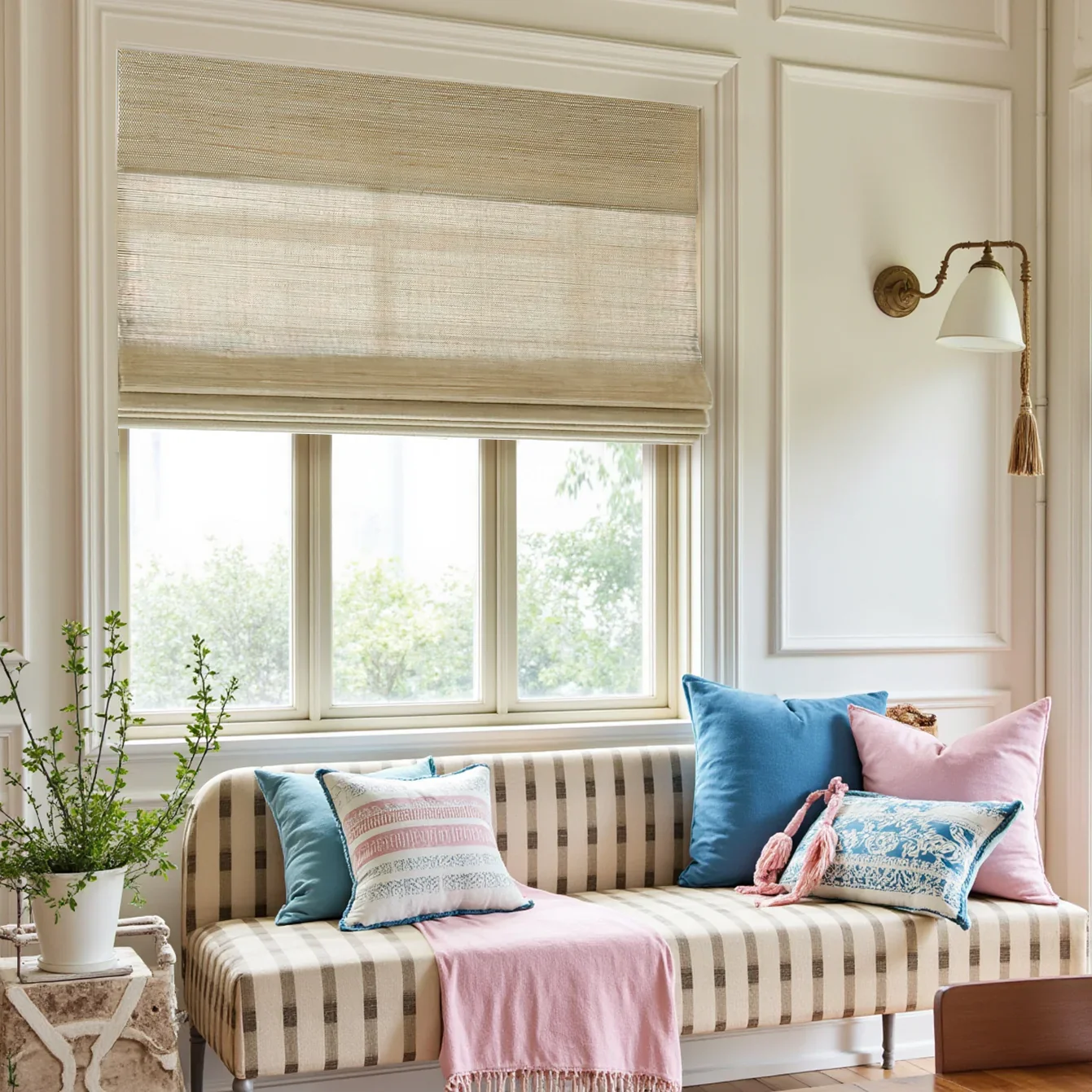 Lay Natural Ramie Bamboo Woven Shade - Coconut - Image 3