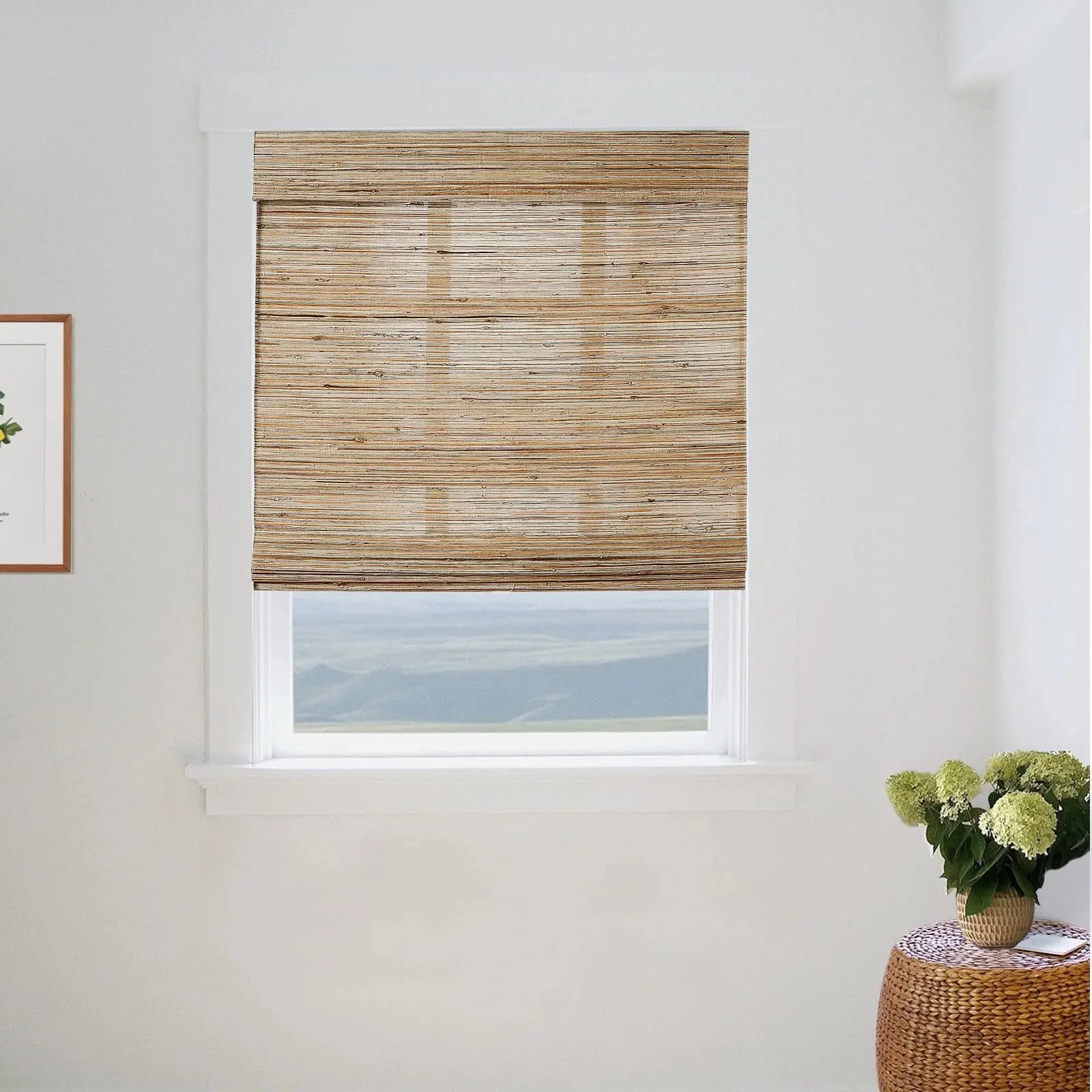 Lay Natural Ramie Bamboo Woven Shade - Honeynut - Image 10