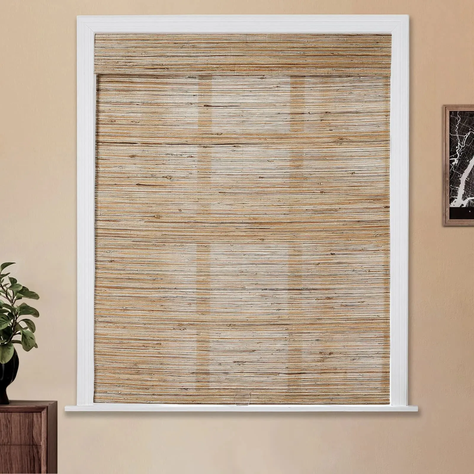 Lay Natural Ramie Bamboo Woven Shade - Honeynut - Image 8