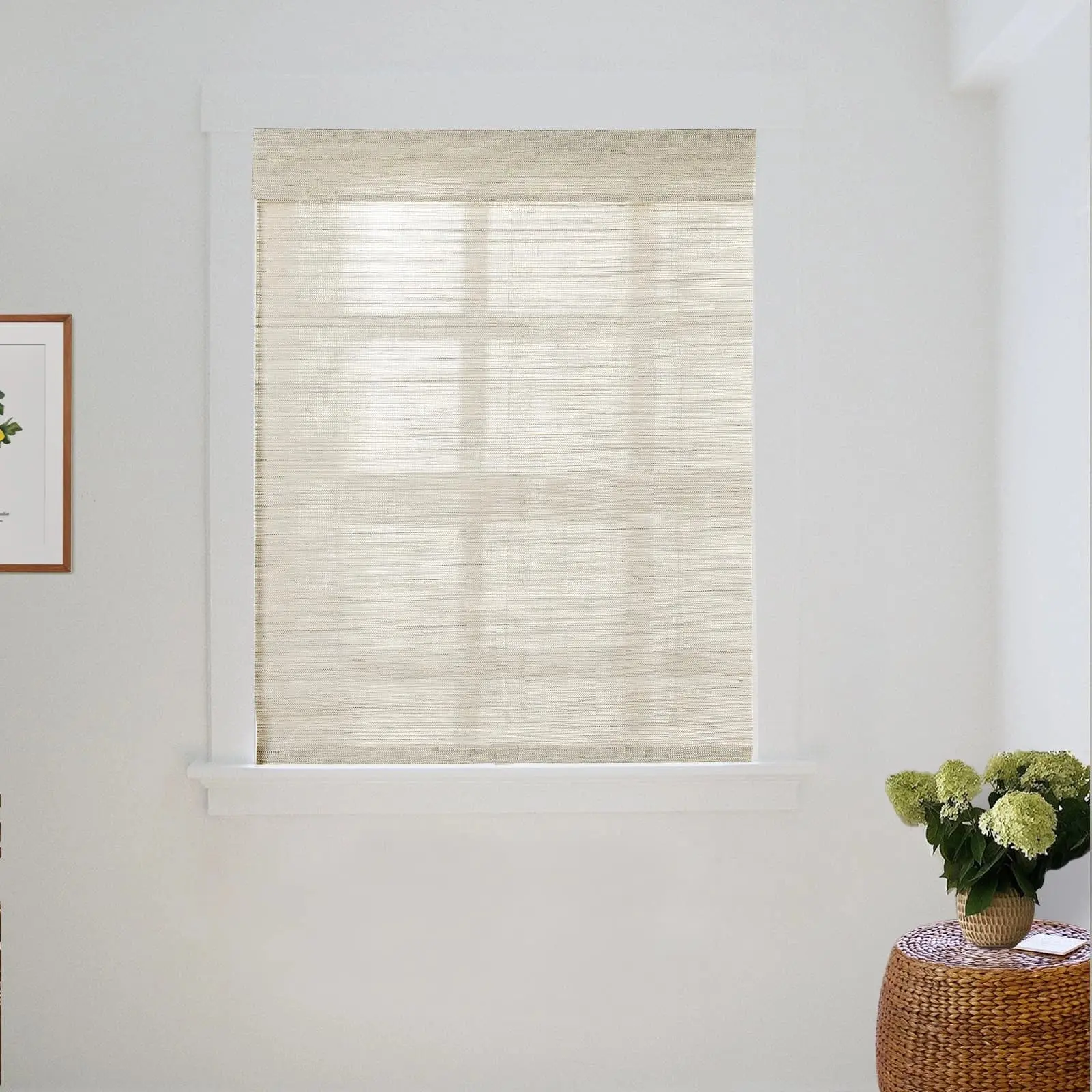 Lay Natural Ramie Bamboo Woven Shade - Wall White - Image 16