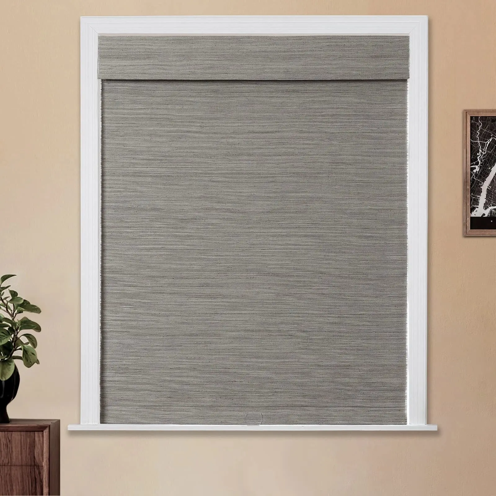 Lay Natural Ramie Bamboo Woven Shade - Windswept - Image 11