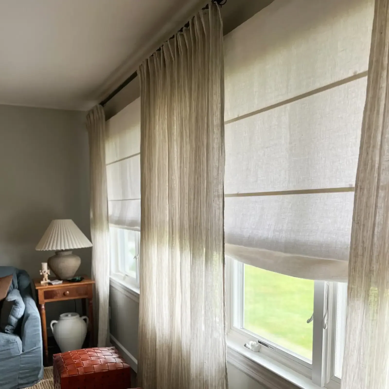 Patti Belgian Linen Roman Shade Cordless - Image 15
