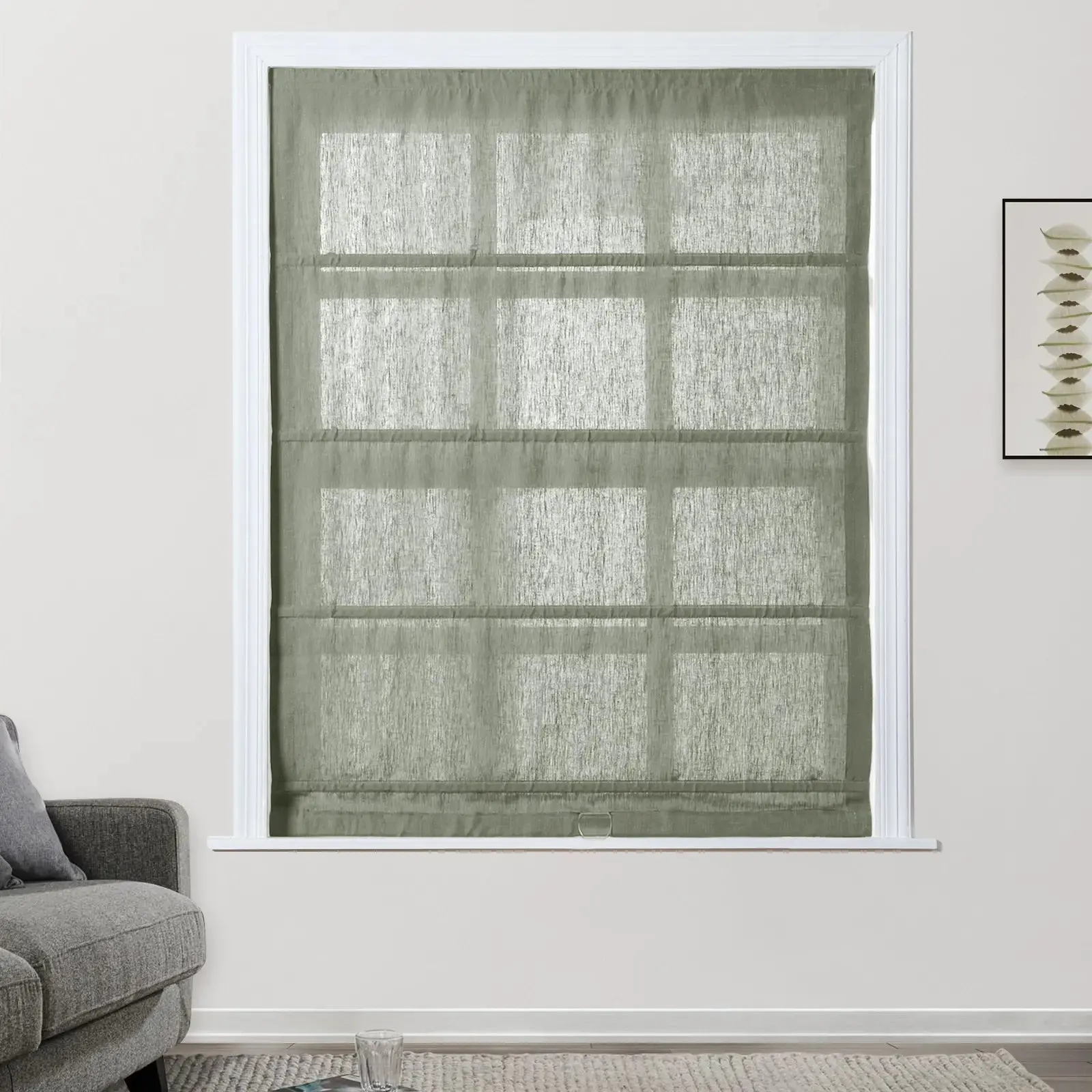 Patti Belgian Linen Roman Shade Cordless - Image 45
