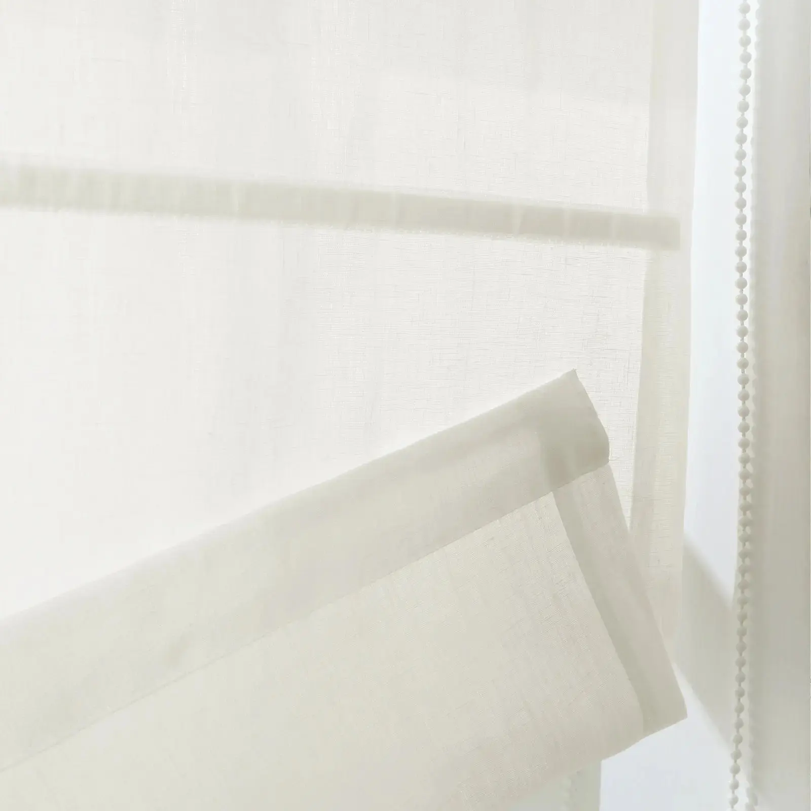 Patti Belgian Linen Roman Shade Cord Lift - Image 12