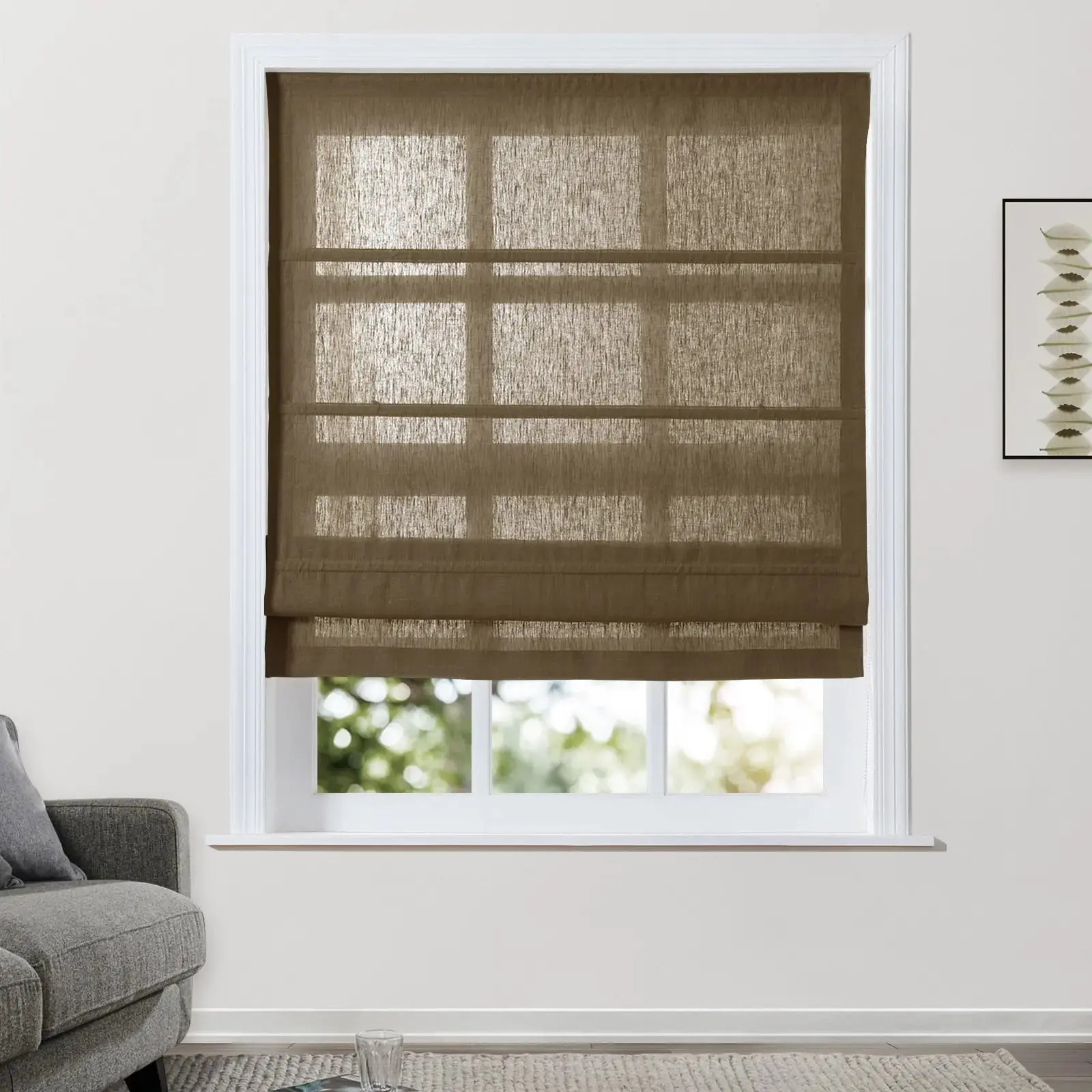Patti Belgian Linen Roman Shade Cord Lift - Image 21