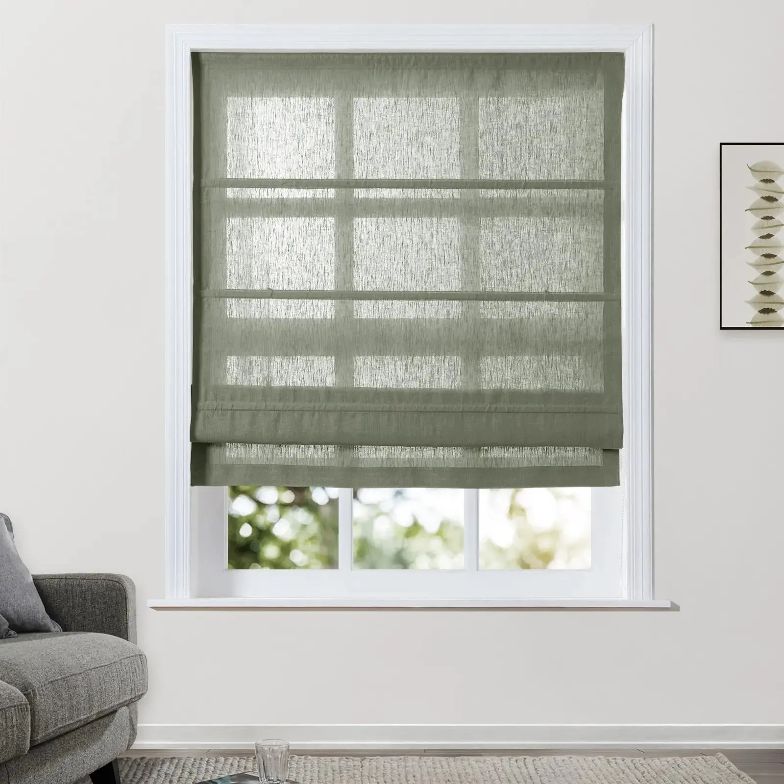 Patti Belgian Linen Roman Shade Cord Lift - Image 24