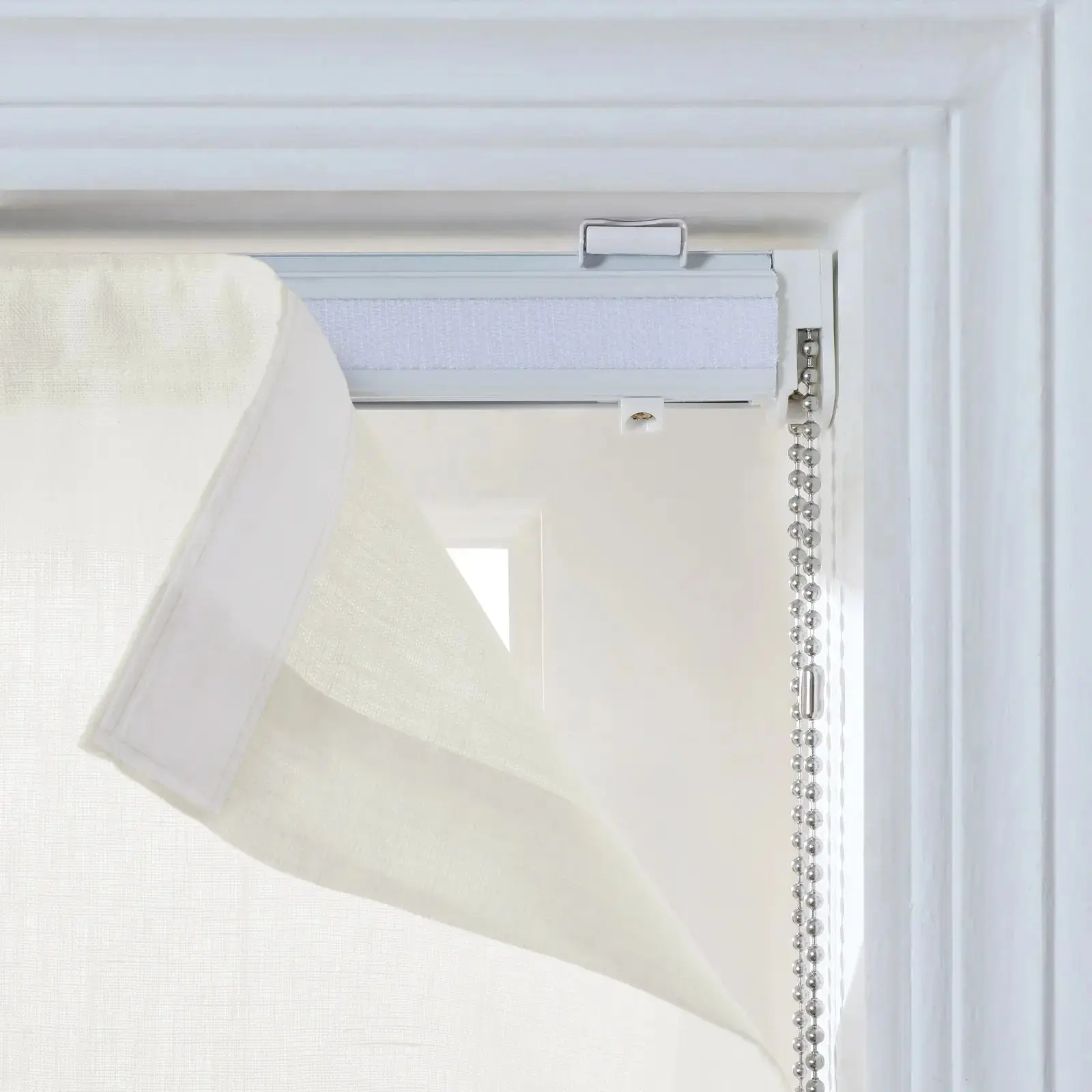 Patti Belgian Linen Roman Shade Cord Lift - Image 3