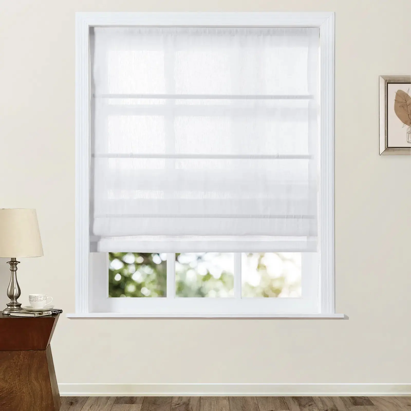 Patti Belgian Linen Roman Shade Cord Lift - Image 6