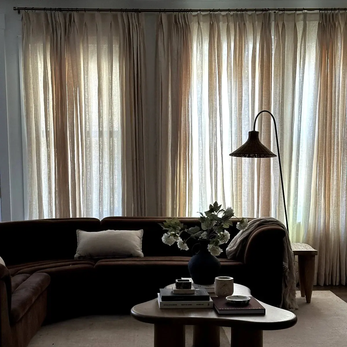 Patti Premium 100% Belgian Flax Linen Curtain Pleated - Image 11