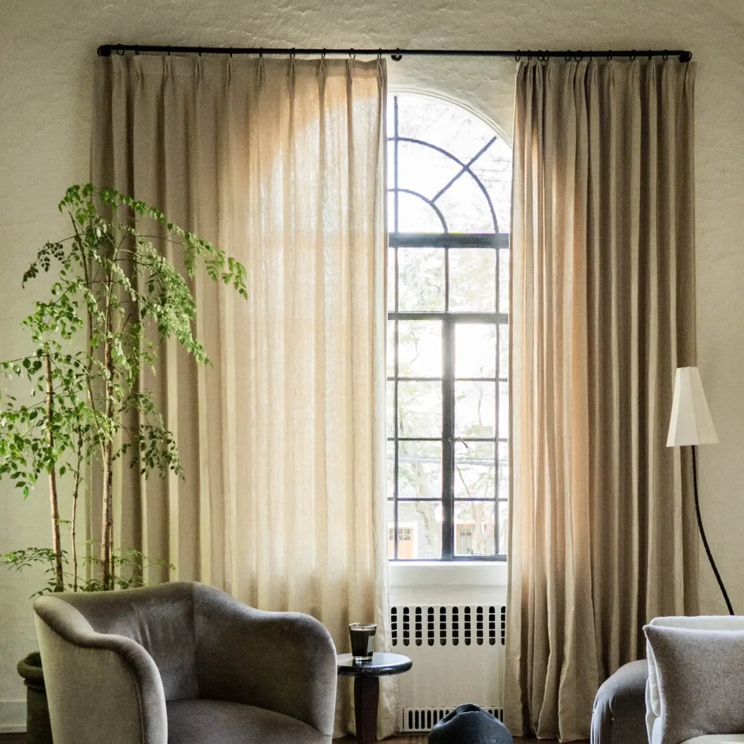 Patti Premium 100% Belgian Flax Linen Curtain Pleated - Image 5