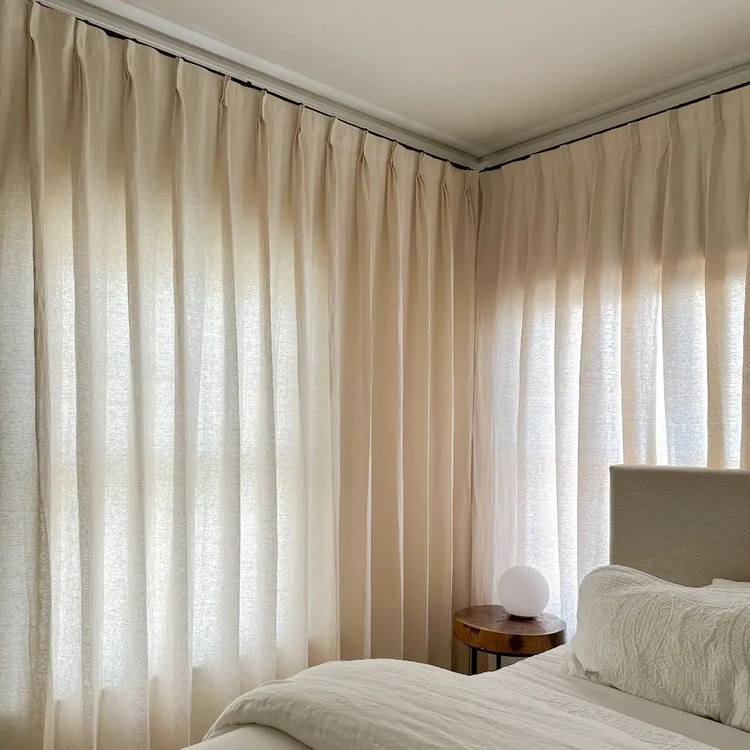 Patti Premium 100% Belgian Flax Linen Curtain Pleated - Image 18