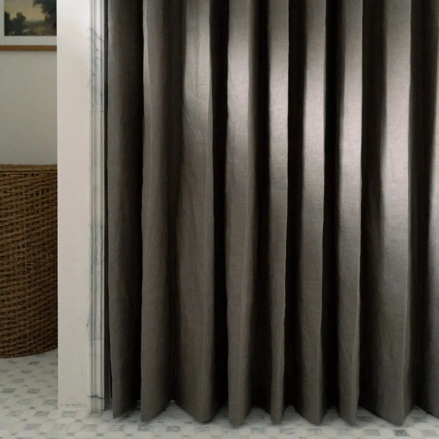 Patti Premium 100% Belgian Flax Linen Curtain Pleated - Image 17