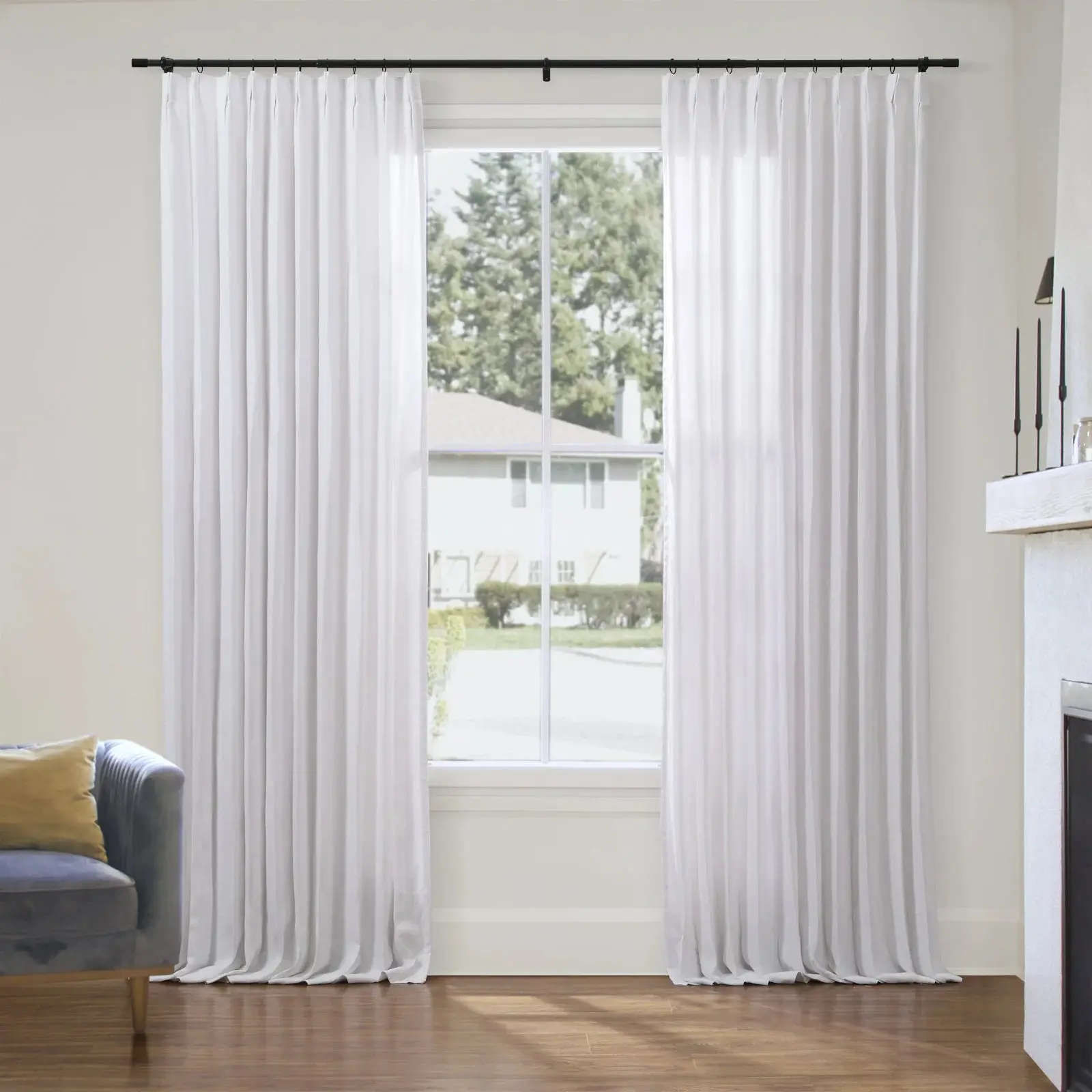 Patti Premium 100% Belgian Flax Linen Curtain Pleated - Image 38