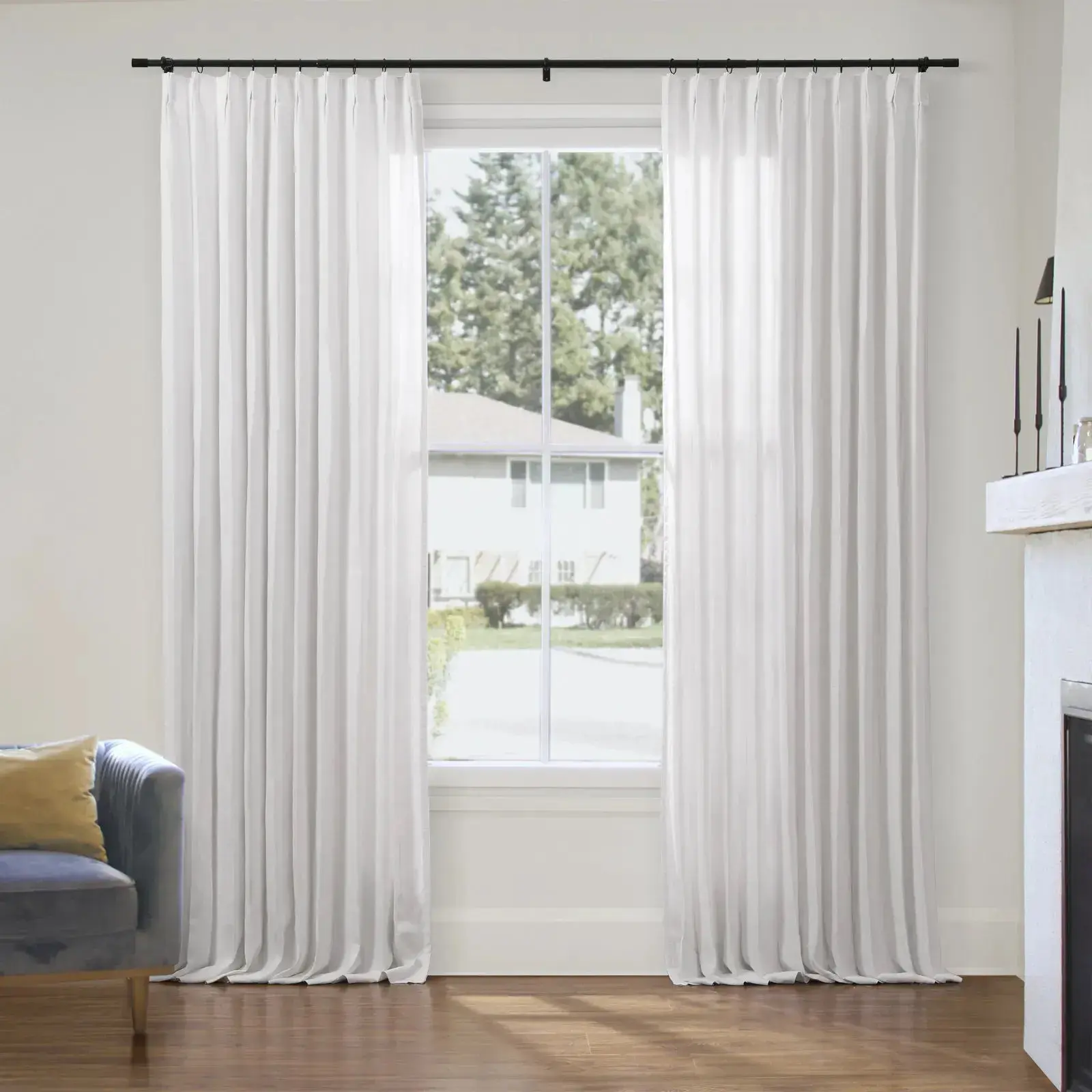Patti Premium 100% Belgian Flax Linen Curtain Pleated - Image 44