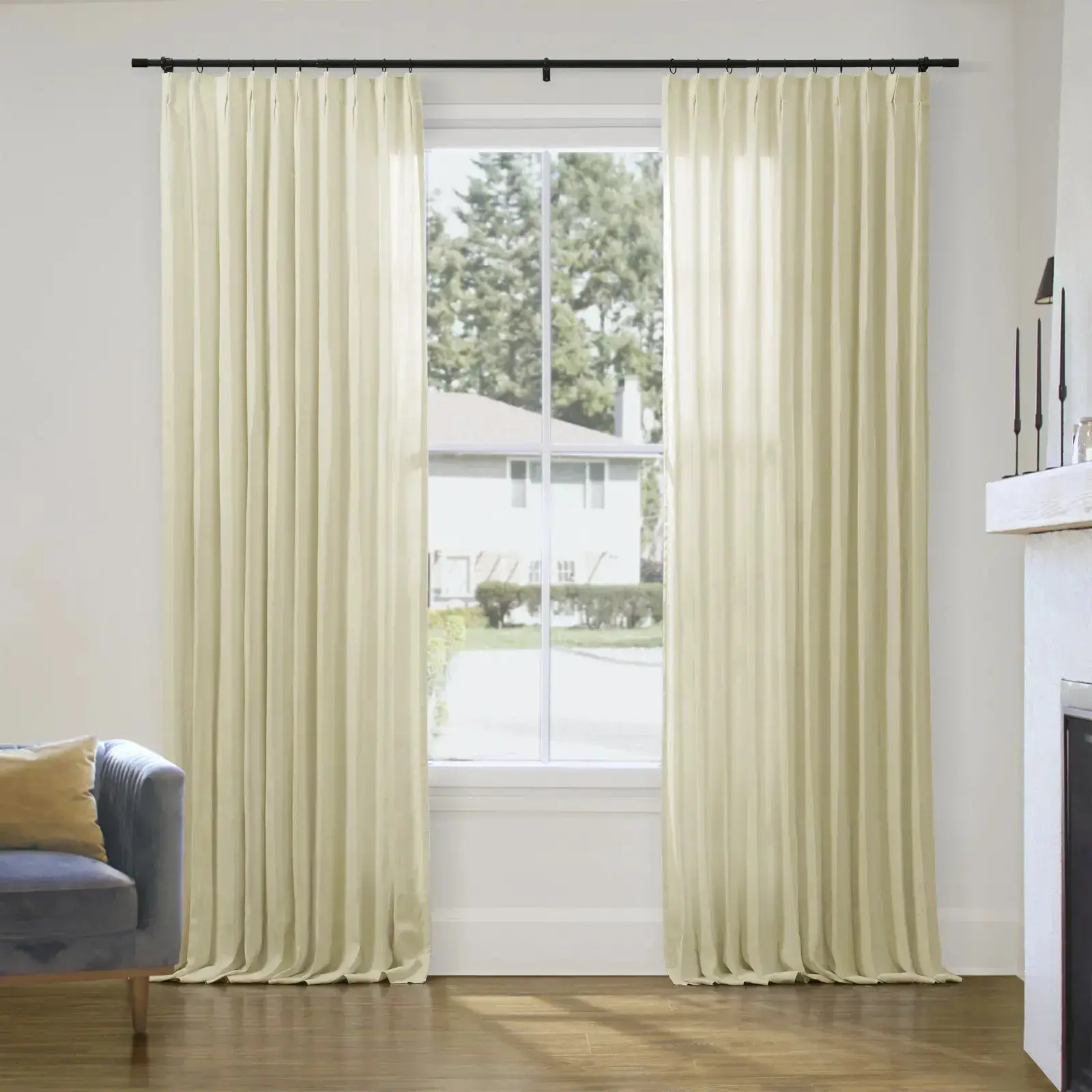 Patti Premium 100% Belgian Flax Linen Curtain Pleated - Image 39