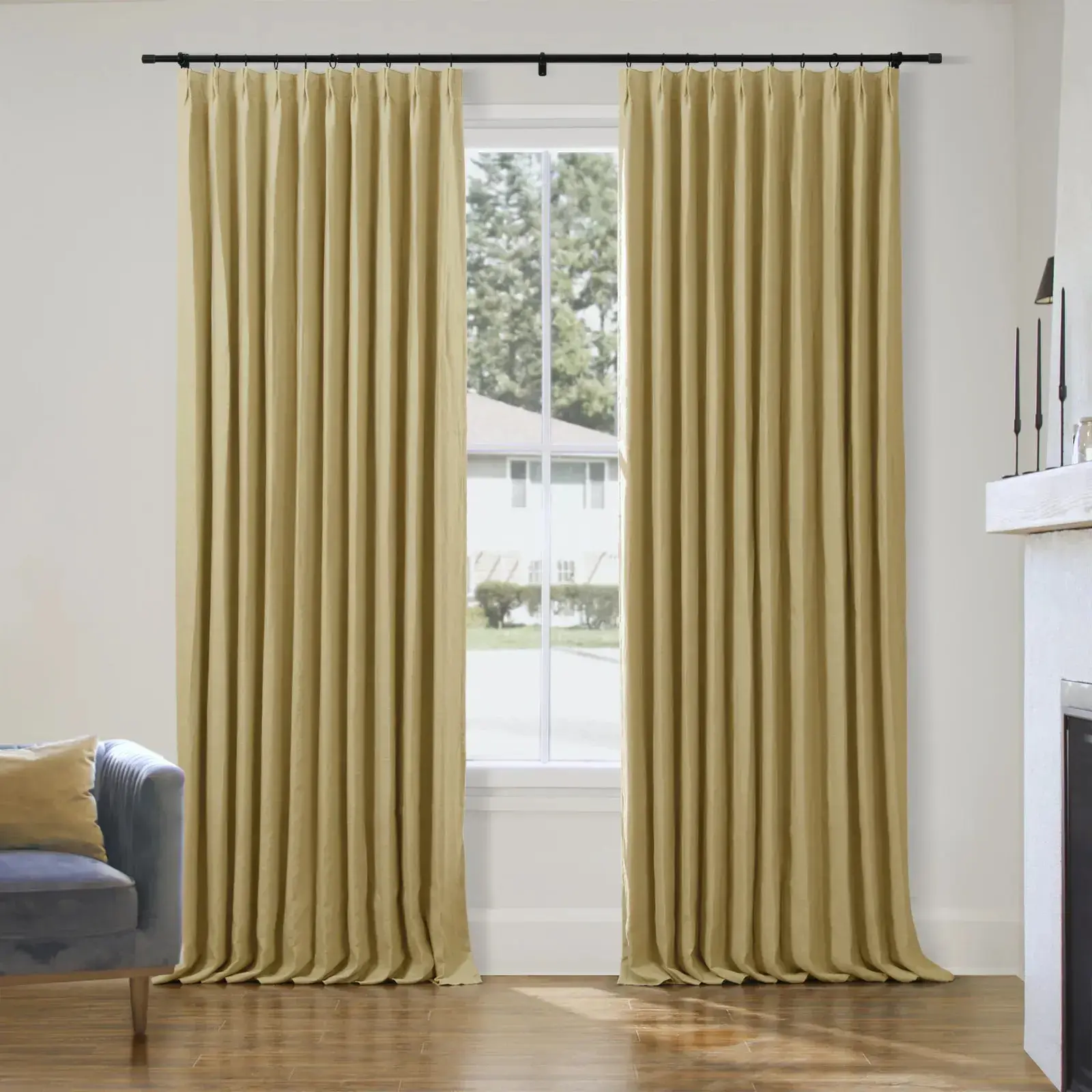 Patti Premium 100% Belgian Flax Linen Curtain Pleated - Image 43