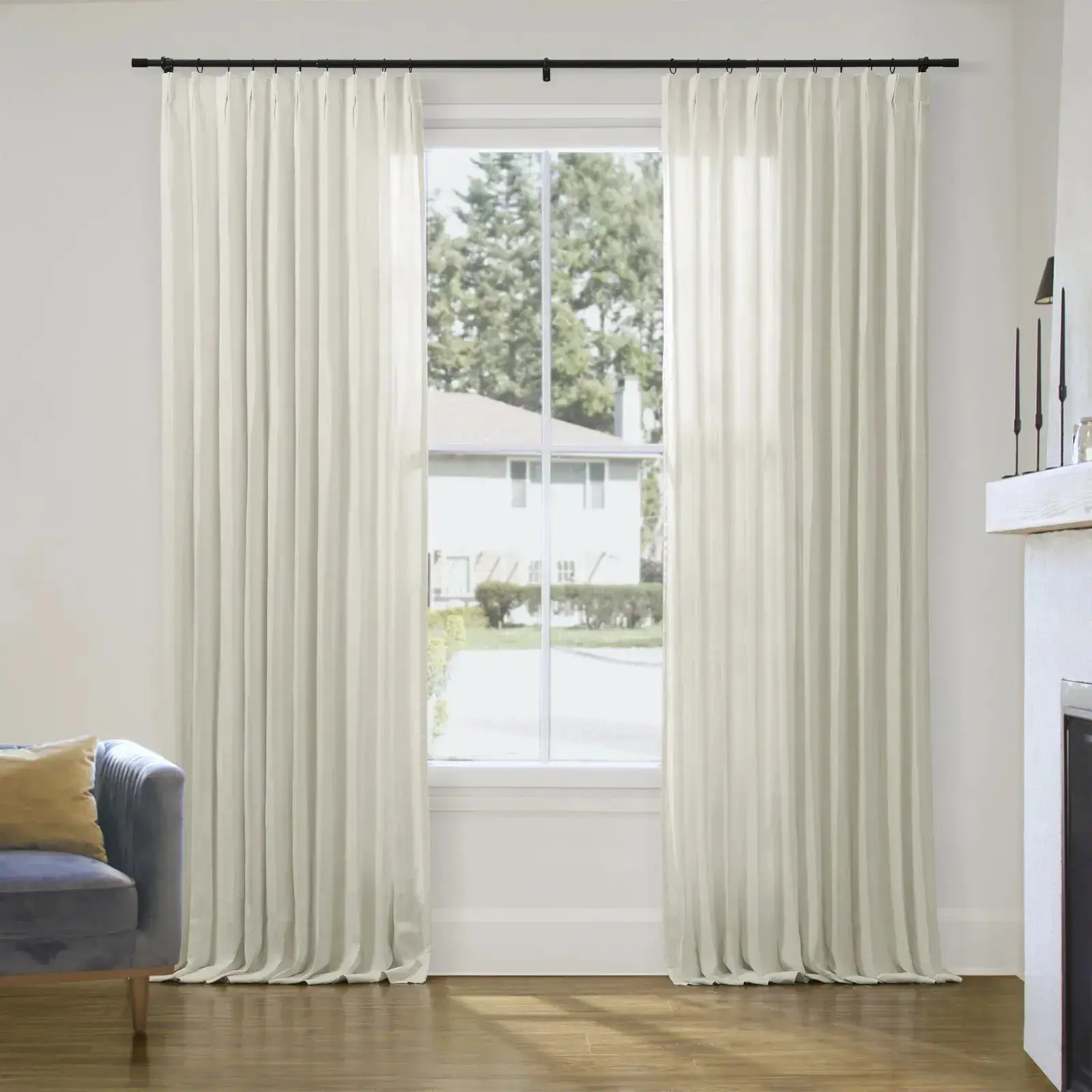 Patti Premium 100% Belgian Flax Linen Curtain Pleated - Image 12