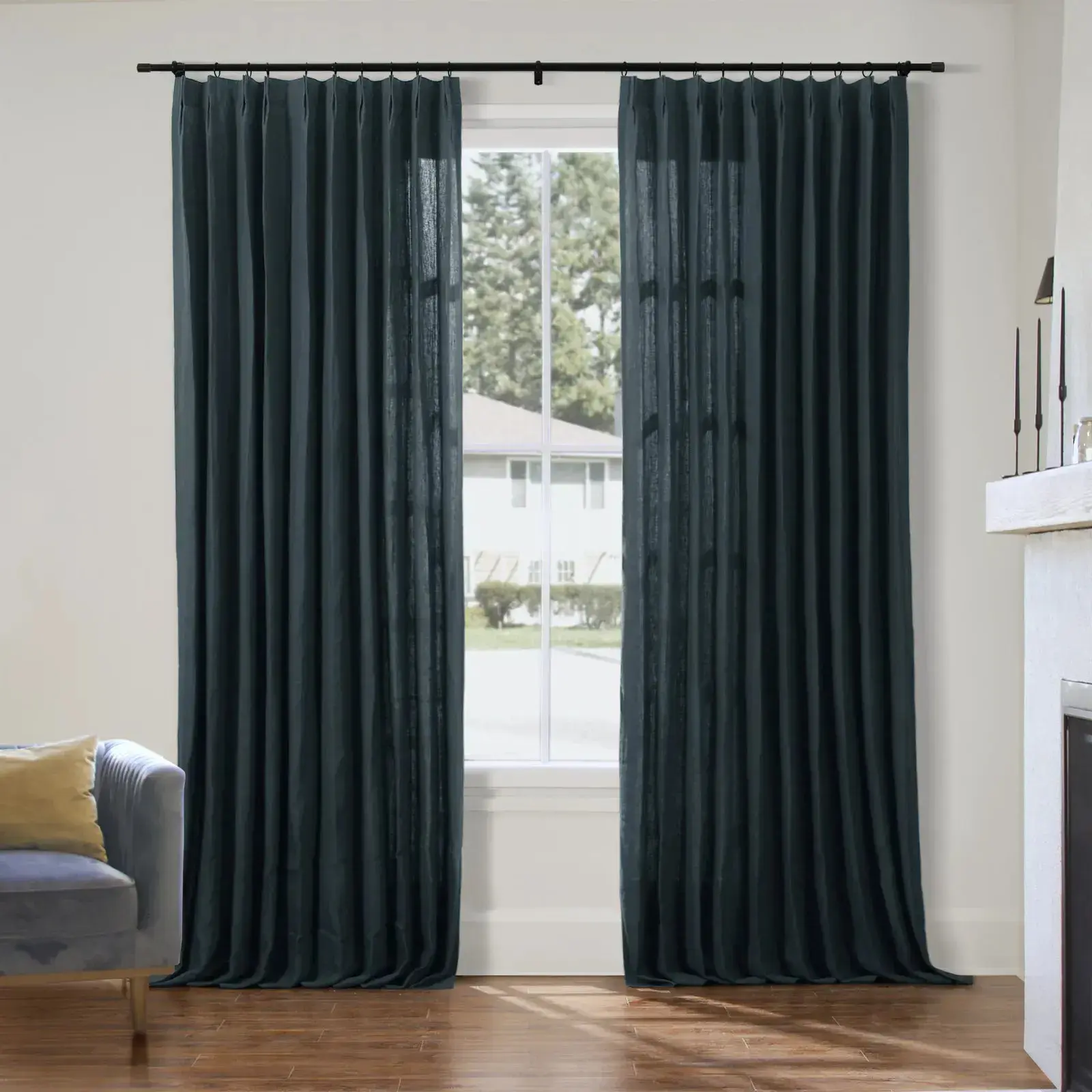 Patti Premium 100% Belgian Flax Linen Curtain Pleated - Image 42