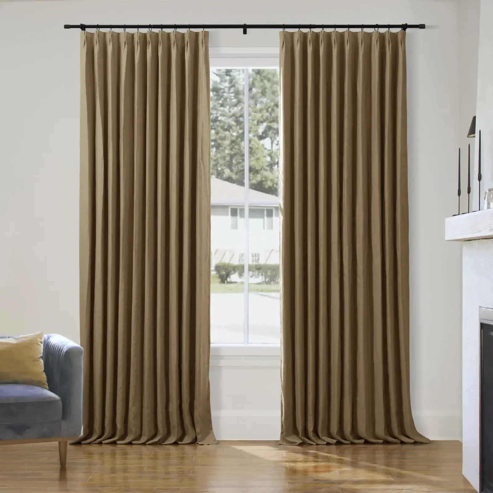 Patti Premium 100% Belgian Flax Linen Curtain Pleated - Image 48