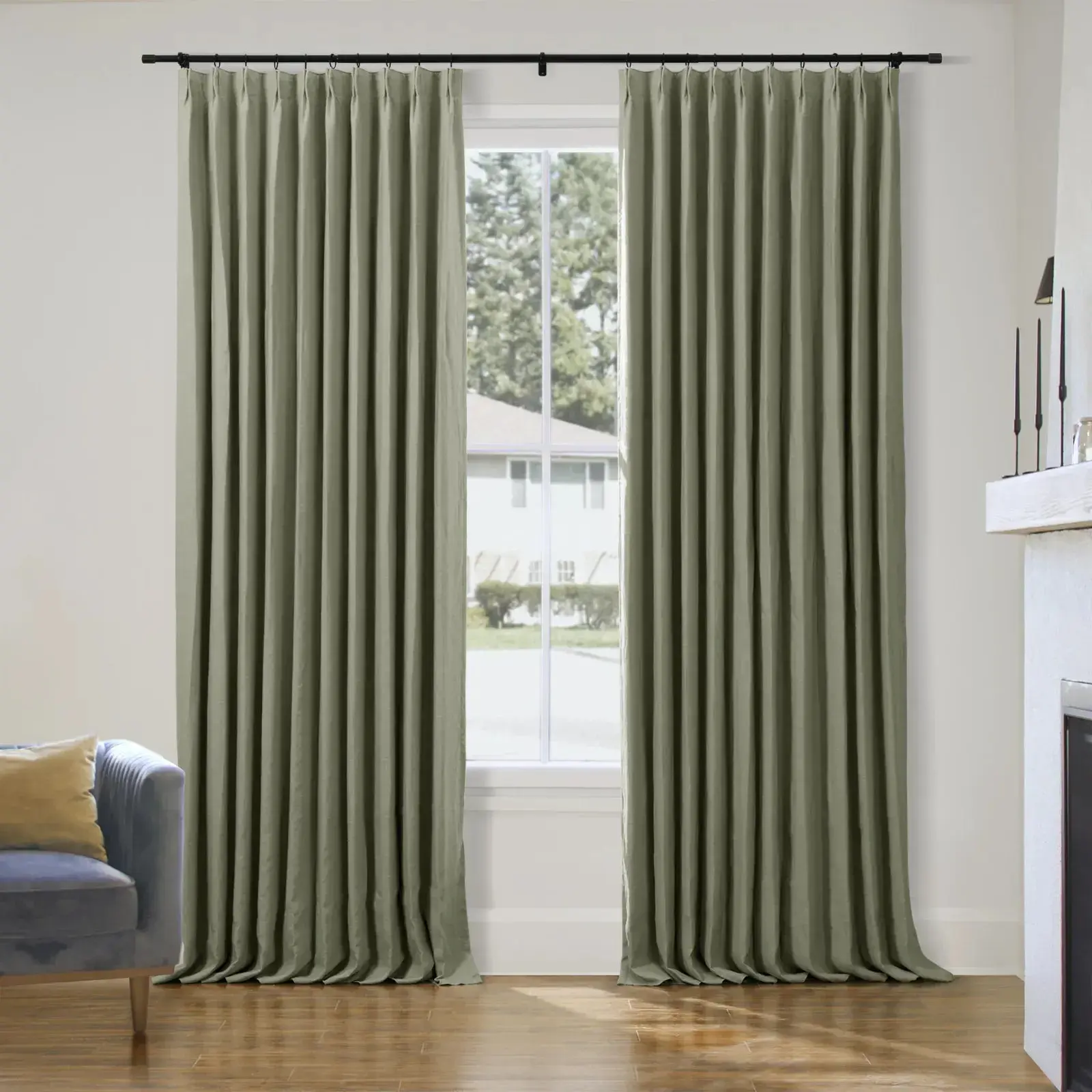 Patti Premium 100% Belgian Flax Linen Curtain Pleated - Image 53