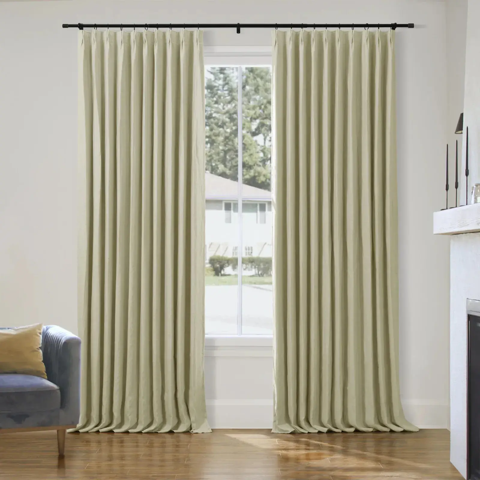Patti Premium 100% Belgian Flax Linen Curtain Pleated - Image 49
