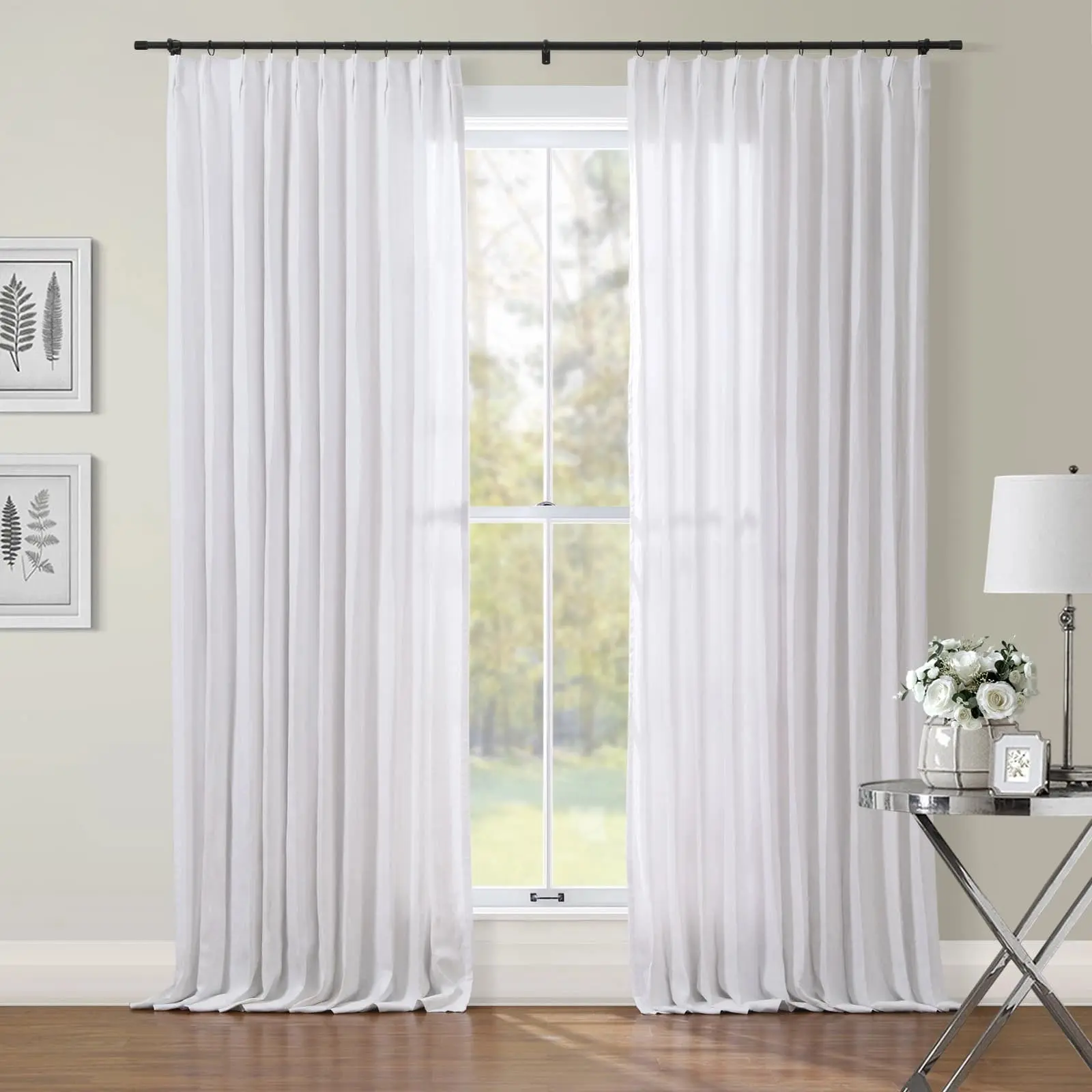 Patti Premium 100% Belgian Flax Linen Curtain Pleated - Image 22