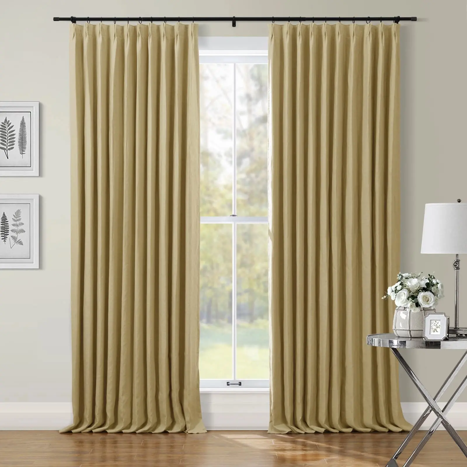 Patti Premium 100% Belgian Flax Linen Curtain Pleated - Image 24
