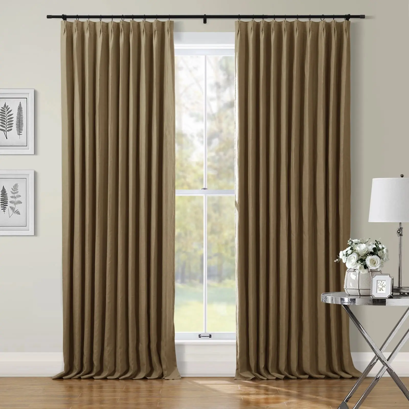 Patti Premium 100% Belgian Flax Linen Curtain Pleated - Image 26