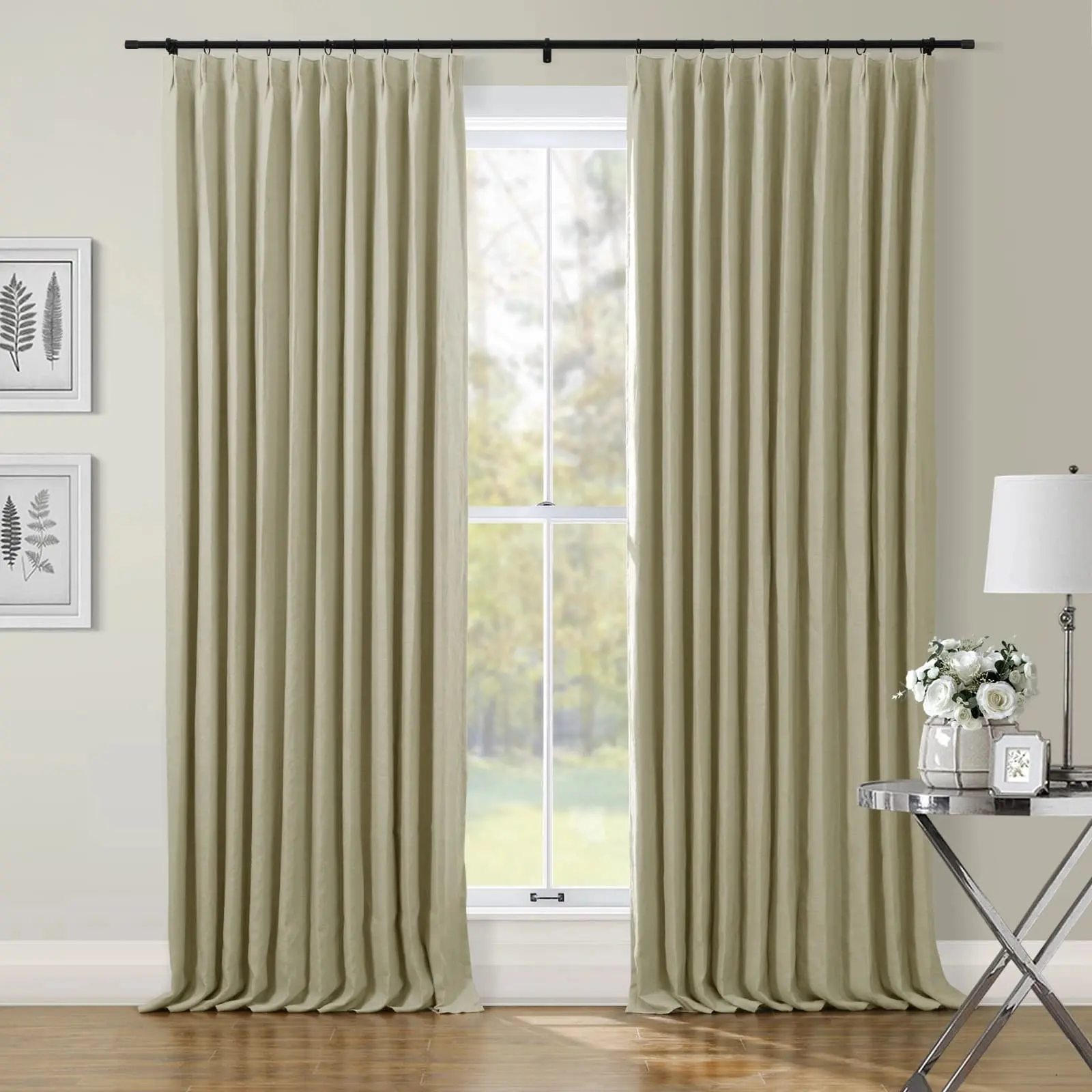 Patti Premium 100% Belgian Flax Linen Curtain Pleated - Image 27