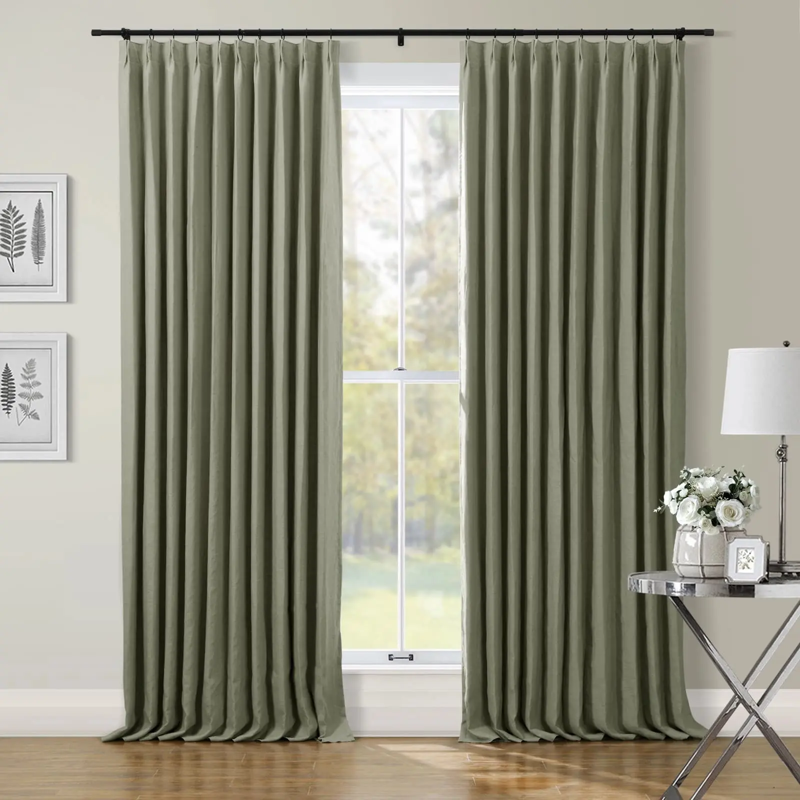 Patti Premium 100% Belgian Flax Linen Curtain Pleated - Image 29