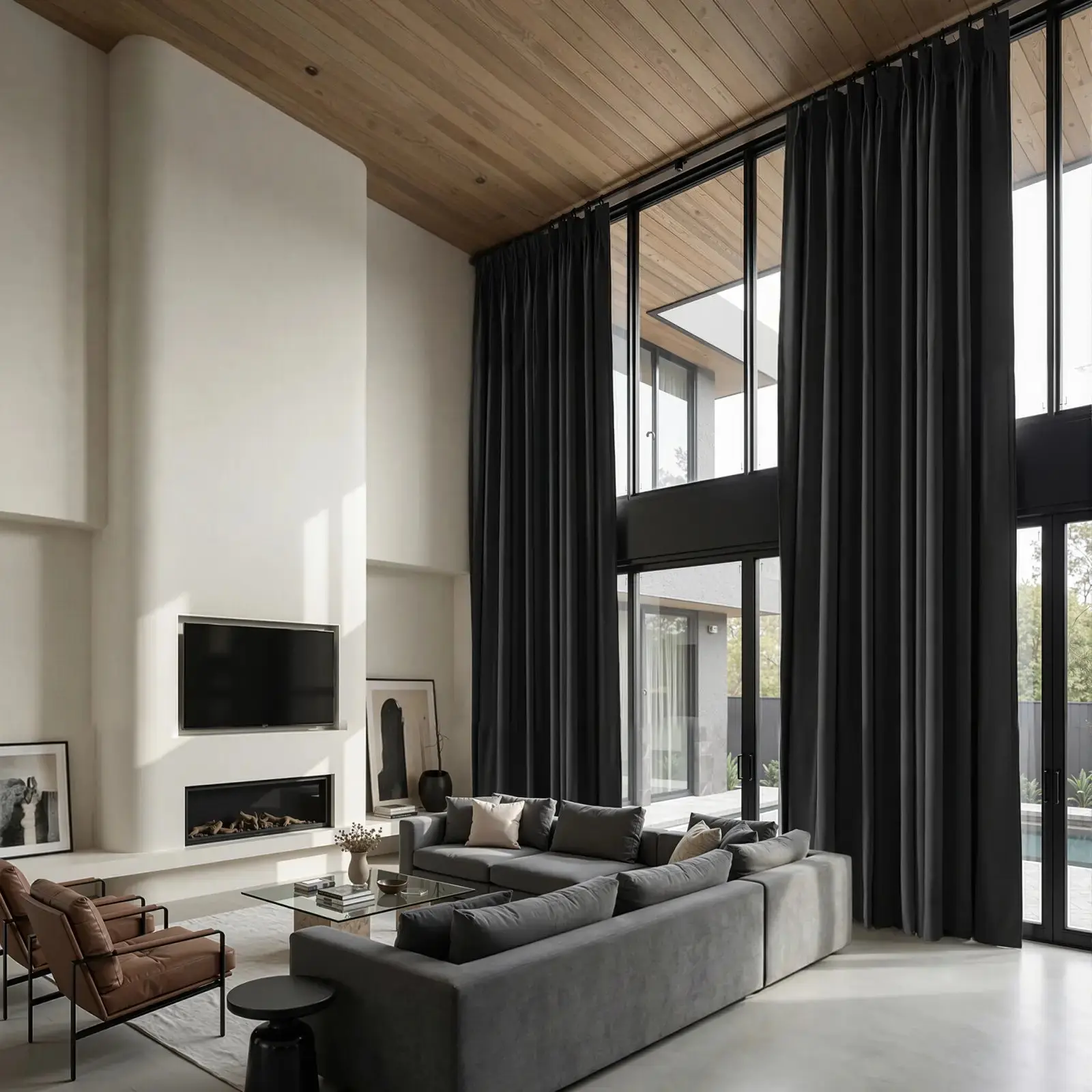 REGAL Fireproof Flame Retardant Curtain Pleated - Image 10