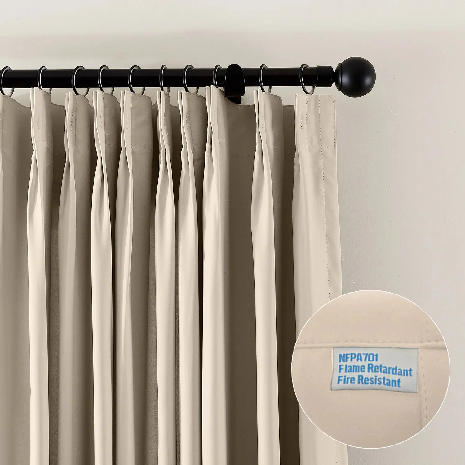 REGAL Fireproof Flame Retardant Curtain Pleated - Image 4