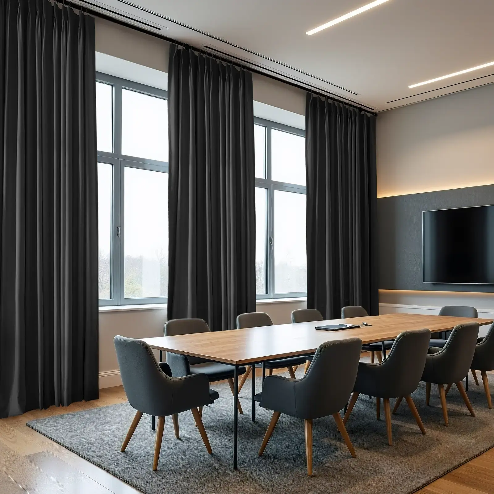 REGAL Fireproof Flame Retardant Curtain Pleated - Image 9