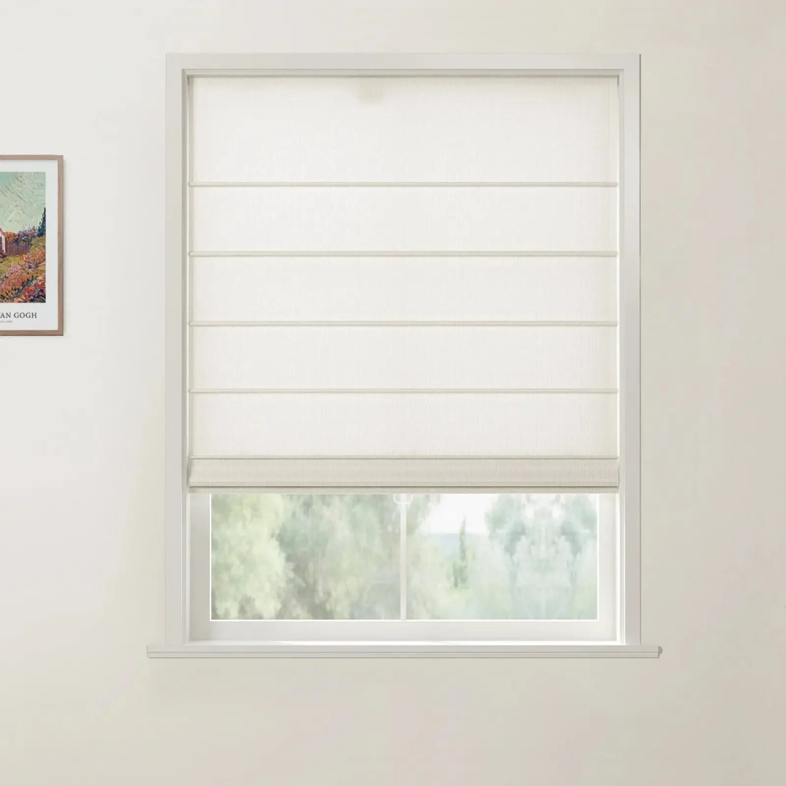 Custom Front Slat Roman Shade Cordless - Image 35