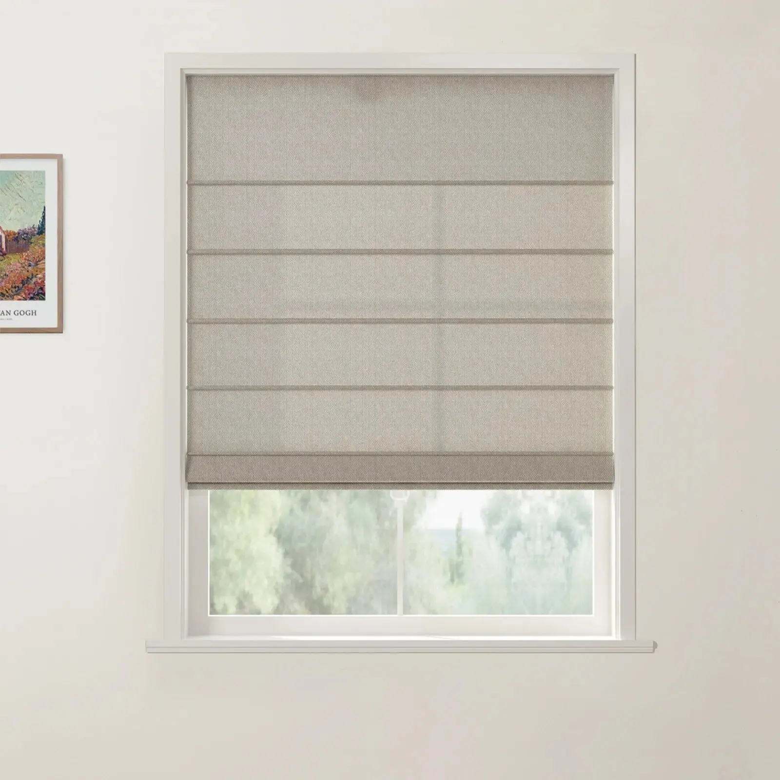 Custom Front Slat Roman Shade Cordless - Image 33