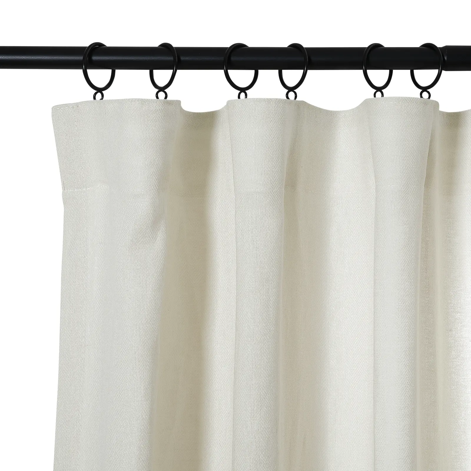Ron Linen Cotton Herringbone Curtain Soft Top - Image 7