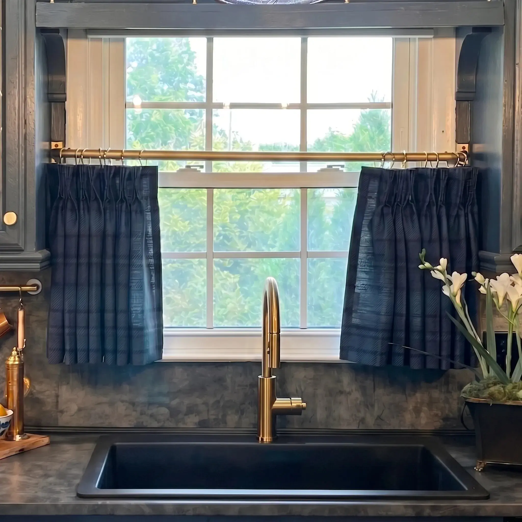 Sara Le Print Linen Pleated Cafe Curtains - Image 14