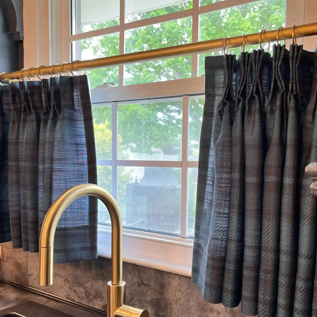 Sara Le Print Linen Pleated Cafe Curtains - Image 15