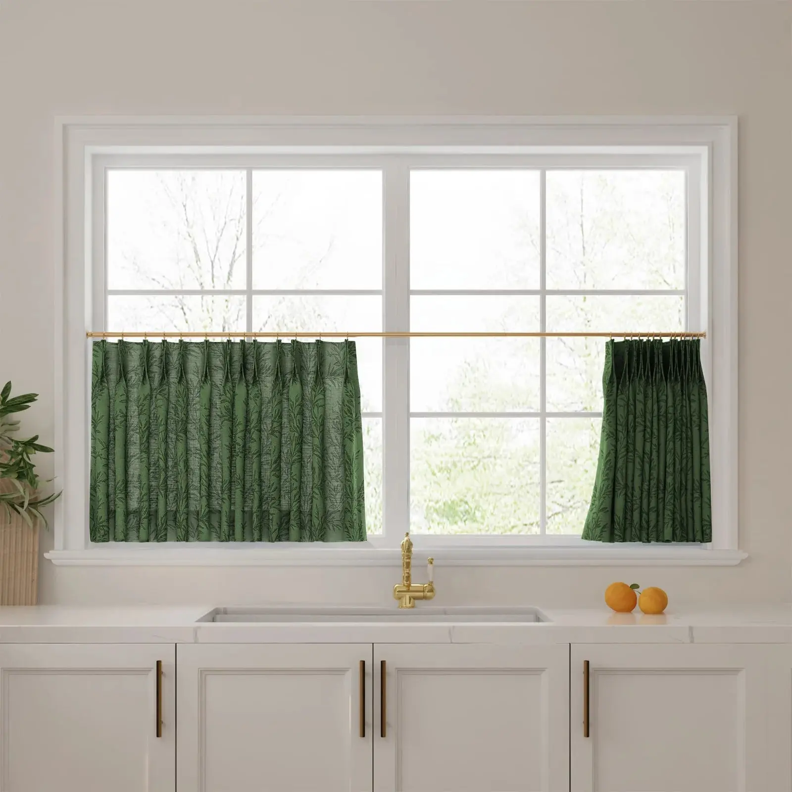 Sara Le Print Linen Pleated Cafe Curtains - Image 17
