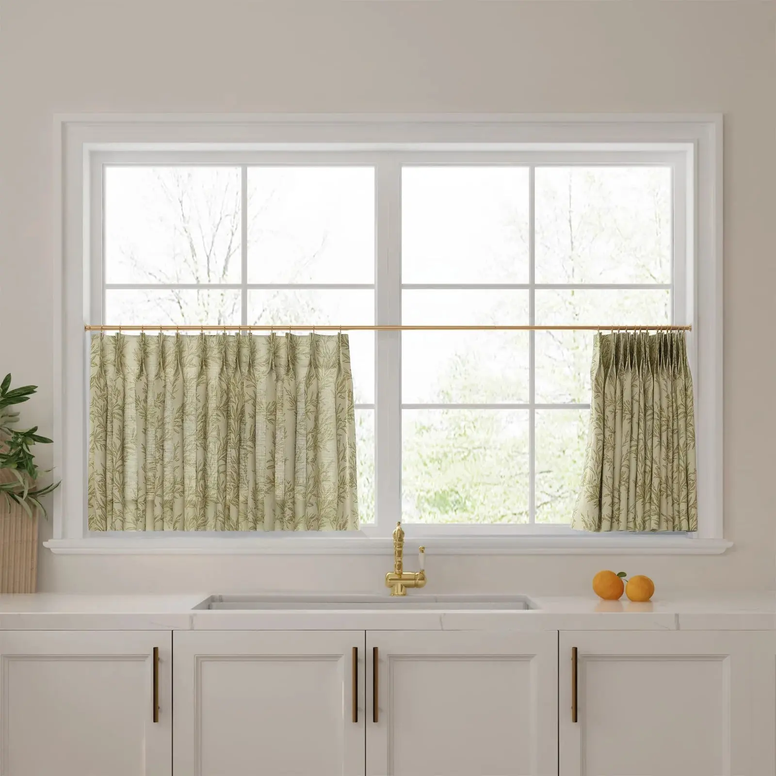 Sara Le Print Linen Pleated Cafe Curtains - Image 20