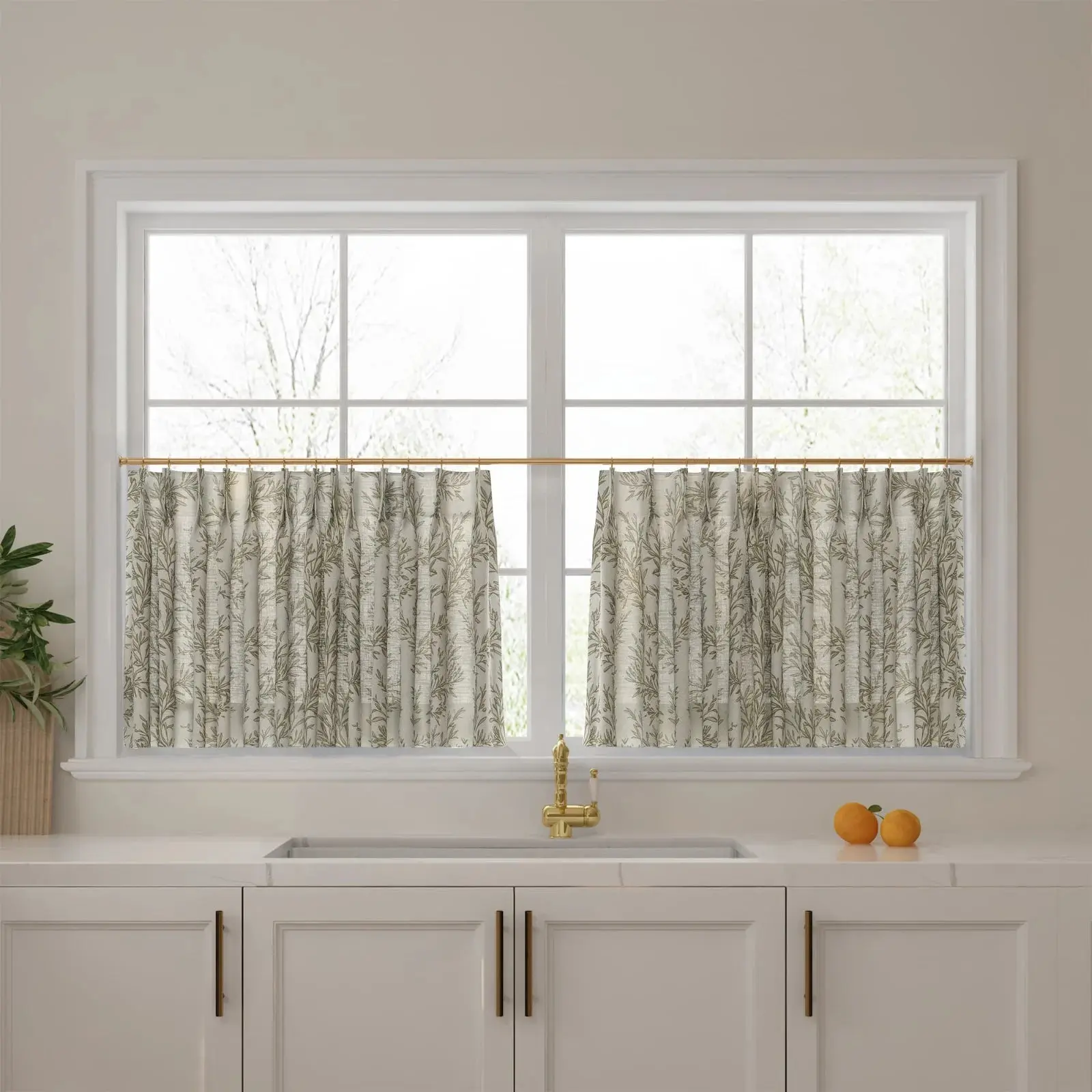 Sara Le Print Linen Pleated Cafe Curtains - Image 22