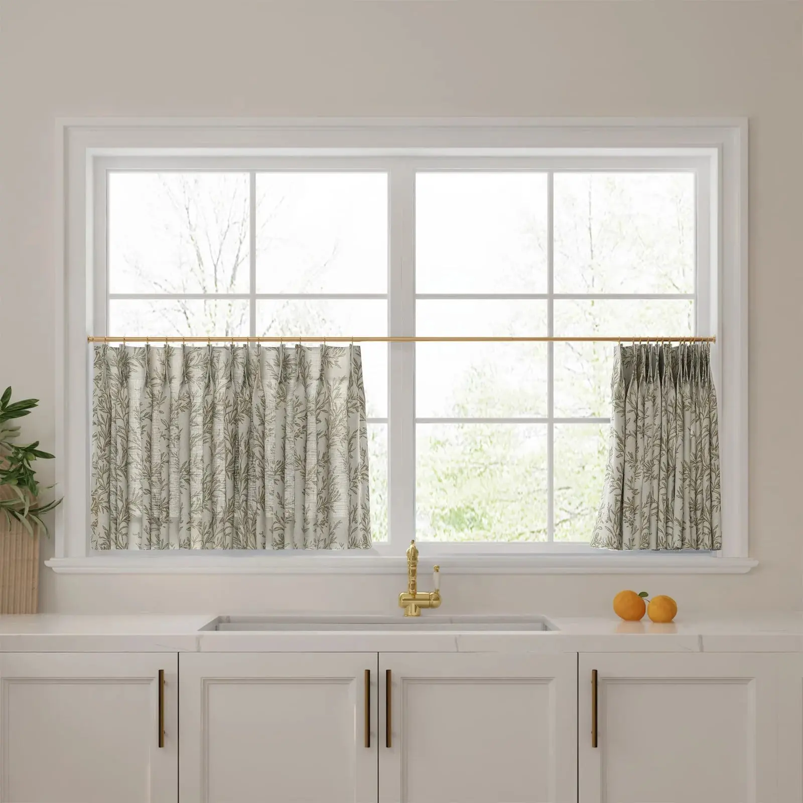 Sara Le Print Linen Pleated Cafe Curtains - Image 23