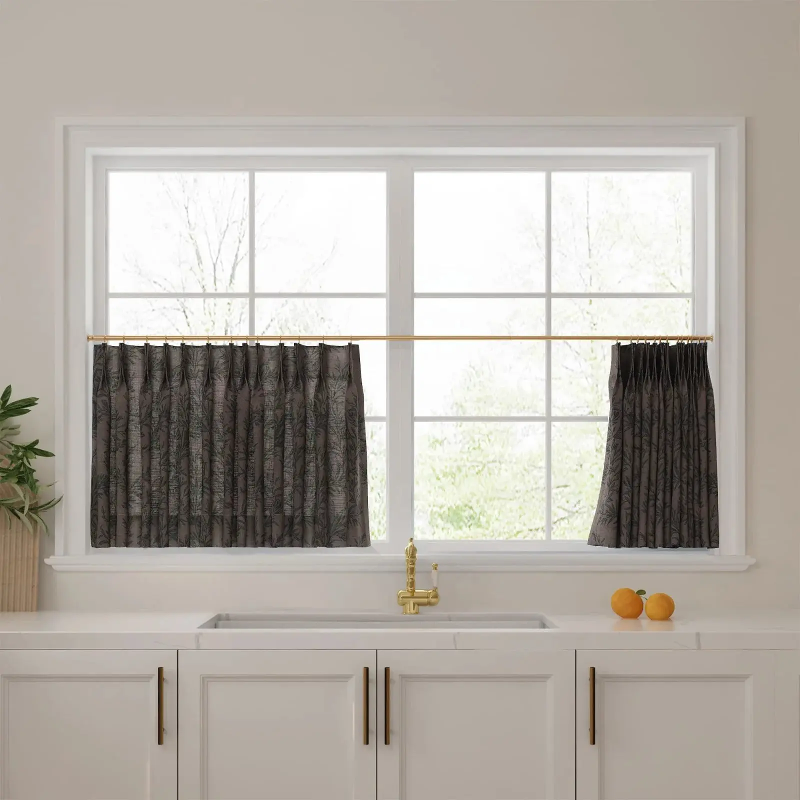 Sara Le Print Linen Pleated Cafe Curtains - Image 29