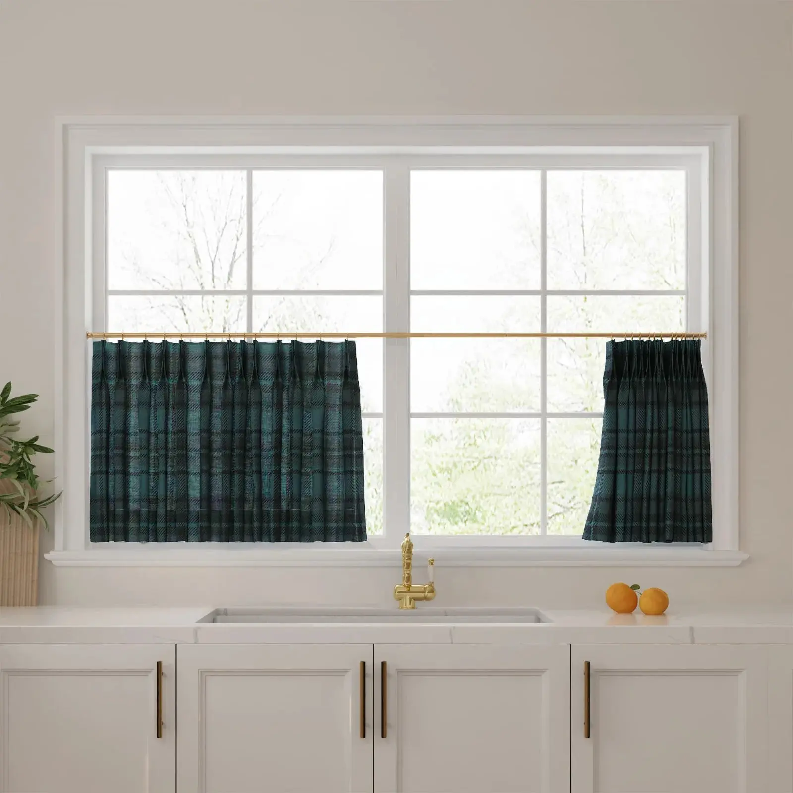 Sara Le Print Linen Pleated Cafe Curtains - Image 44